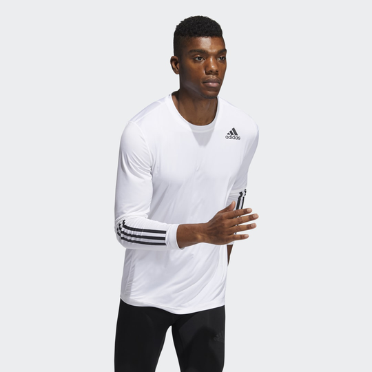 Techfit 3-Stripes Fitted Long Sleeve Top