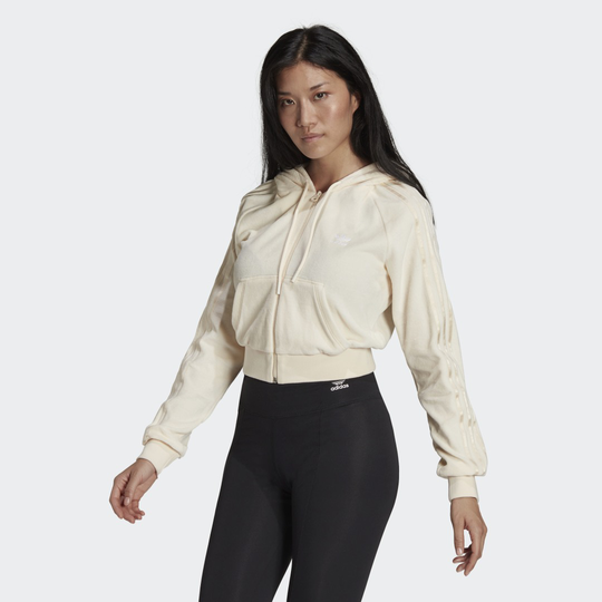 LOUNGEWEAR Cropped Full Zip Hoodie