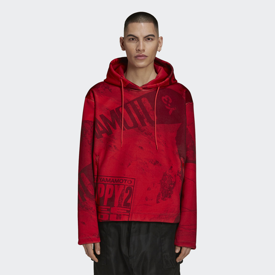 Y-3 Velvet Spacer Zine Allover Print Hoodie