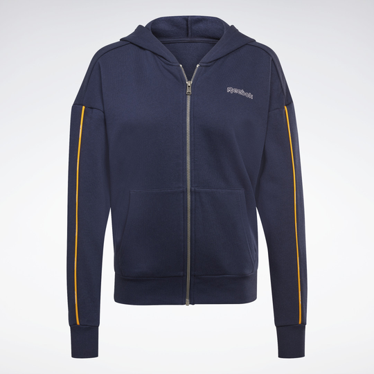 Piping Zip-Up Hoodie