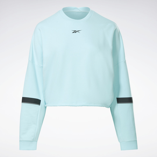 Studio Cropped French Terry Crew Sweatshirt (Plus Size)