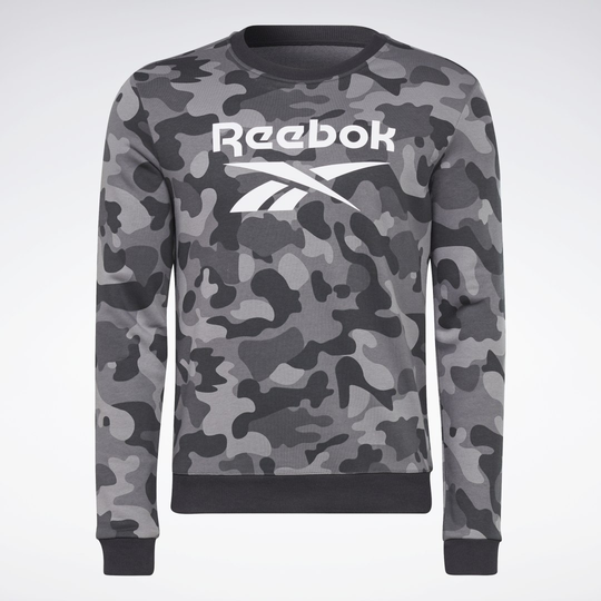 Camo Allover Print Crew Sweatshirt