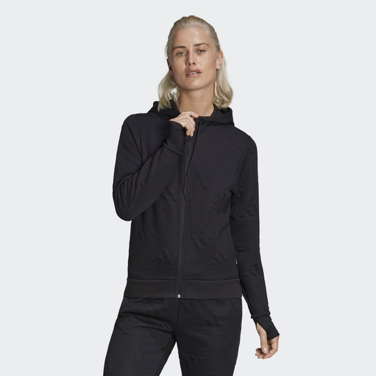 AEROREADY Jacquard Full-Zip Logo Hoodie