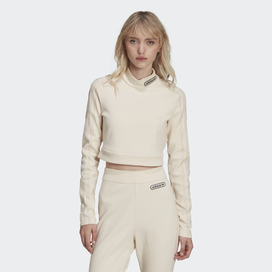 adidas Retro Luxury Cropped Long Sleeve Tee