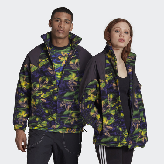 Big Trefoil Printed Polar Fleece Track Top