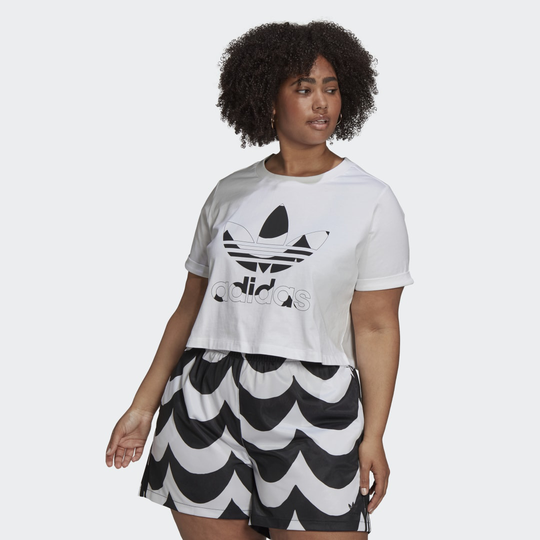 Marimekko Trefoil Infill Cropped Tee (Plus Size)