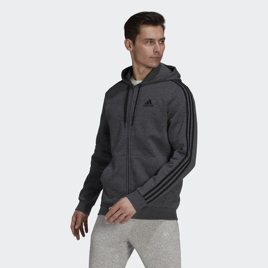 Essentials Fleece 3-Stripes Full-Zip Hoodie