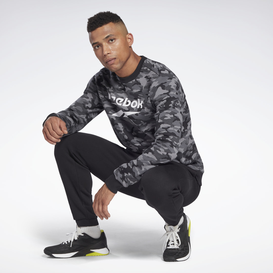 Reebok Identity Camo Big Logo Crew Sweatshirt