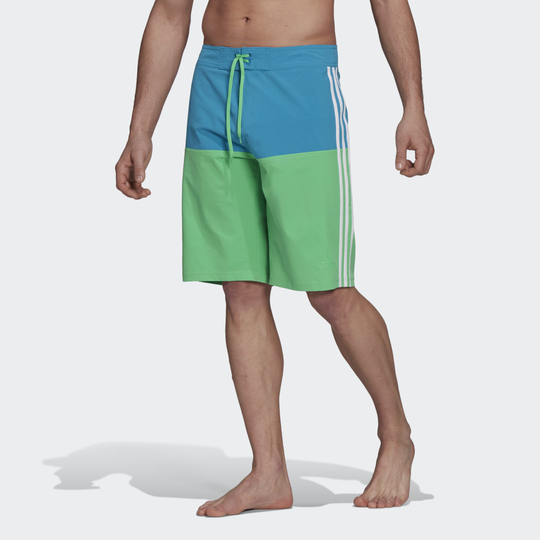 Knee-Length Colorblock Board Shorts