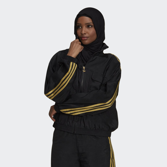 MARIMEKKO TRACK TOP WITH UTILITY POCKET AND JACQUARD BLOCKING